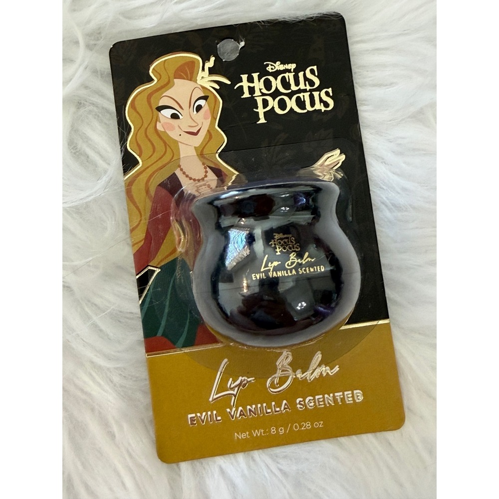 Disney Hocus Pocus Evil Vanilla Scented Lip Balm Cauldron Jar New NIP